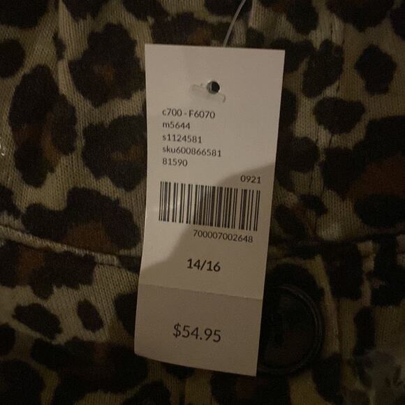 Lane Bryant leopard print hooded poncho - Picture 4 of 7